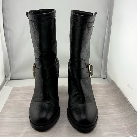 Jimmy Choo Black Ankle Booties with Chunky Heel - Picture 3 of 6